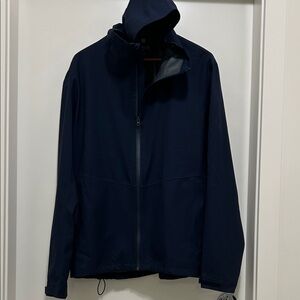 Uniqlo Dark Blue Hooded Raincoat